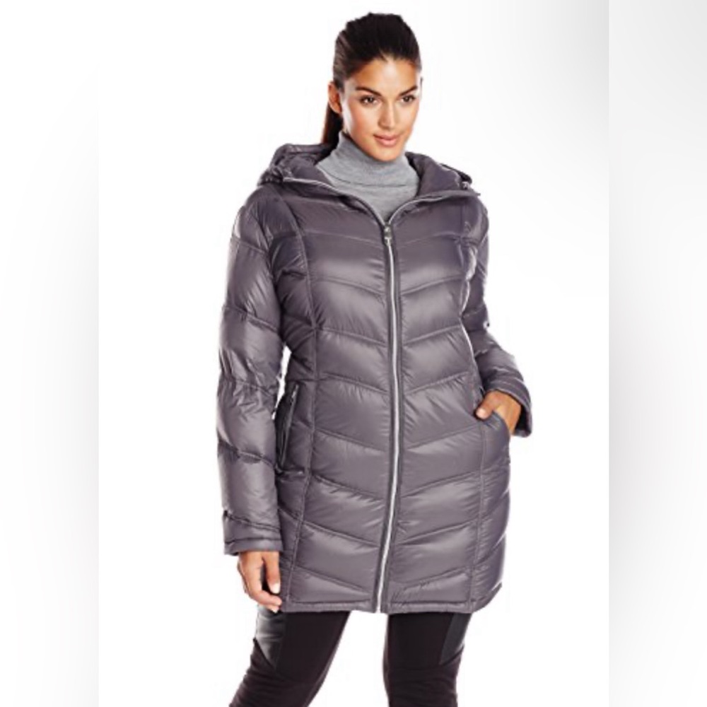 CALVIN KLEIN DOWN FEATHERED HOODED BUBBLE JACKET